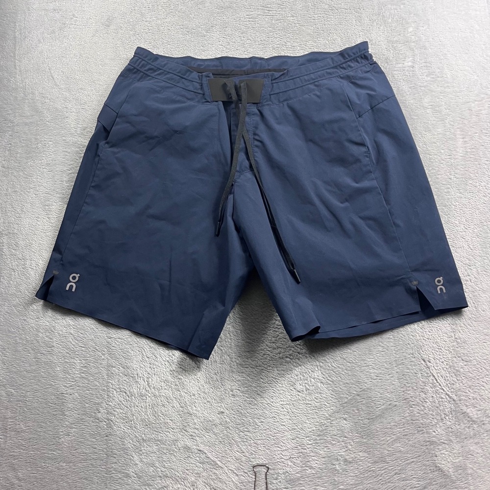 On Running Hybrid Shorts Mens XL Navy Blue Swiss Engineering Training Gym Active